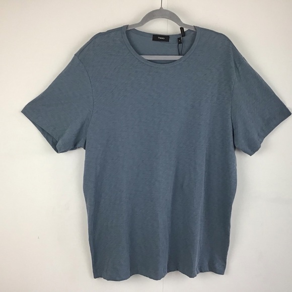 Theory Pima cotton Precise Tee O Dark Harbor Serena Slub size XL NWT - Picture 1 of 7